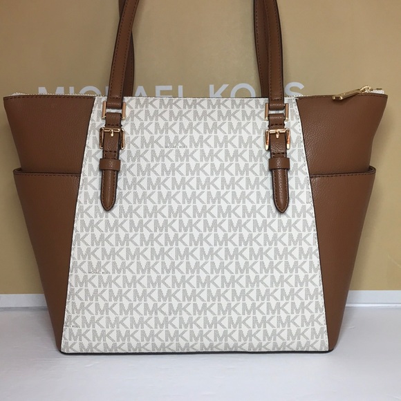 Michael Kors Charlotte LG TZ Tote Vanilla - Picture 6 of 9